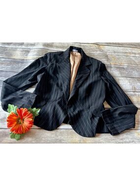 Zinc Black Stripe Blazer-Medium